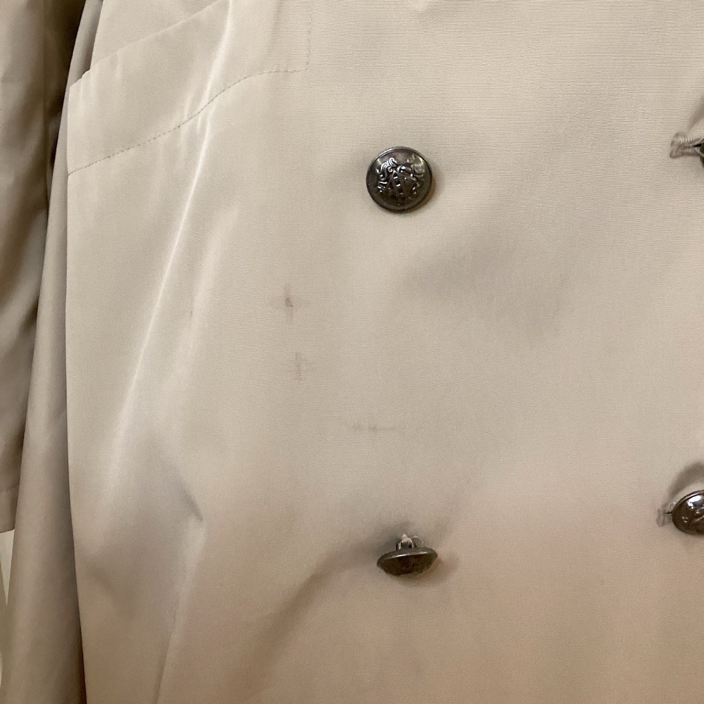 Jennifer Lopez Women Beige Double Breasted‎ Puff Sleeve Trench Coat XS - Picture 5 of 6